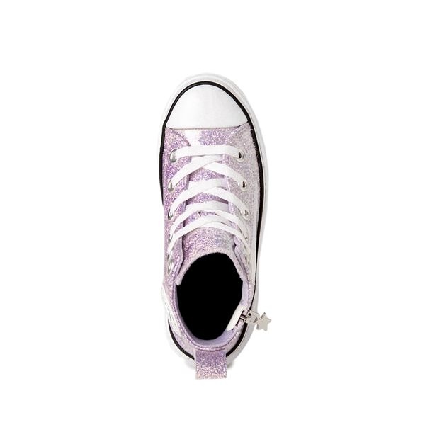 alternate view Converse Chuck Taylor All Star Hi Lugged Glitter Sneaker - Little Kid - Vapor Violet / WhiteALT2