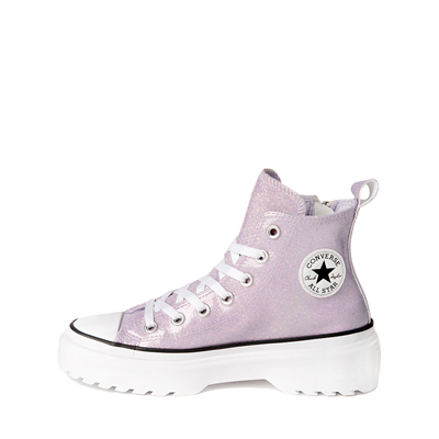 Alternate view of Converse Chuck Taylor All Star Hi Lugged Glitter Sneaker - Big Kid - Vapor Violet / White