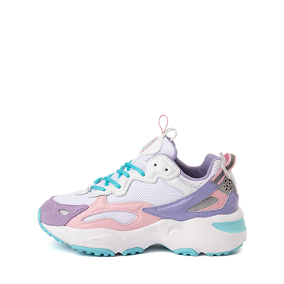Alternate view of Fila Ray Tracer Apex Athletic Shoe - Little Kid - White / BlueFish / Sweet Lavender