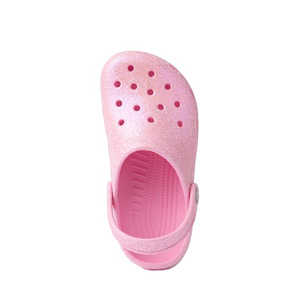 alternate view Crocs Classic Glitter Clog - Little Kid / Big Kid - Flamingo PinkALT2