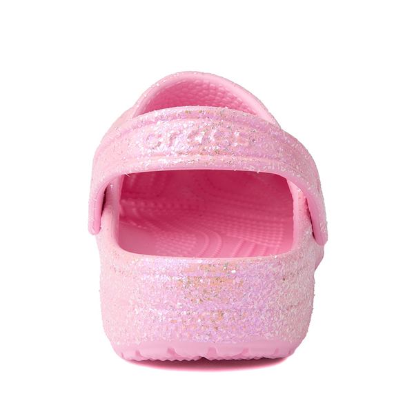 alternate view Crocs Classic Glitter Clog - Little Kid / Big Kid - Flamingo PinkALT4