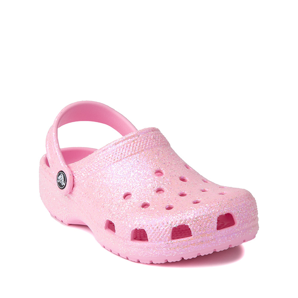 alternate view Crocs Classic Glitter Clog - Little Kid / Big Kid - Flamingo PinkALT5