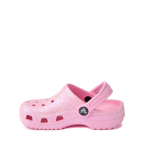 alternate view Crocs Classic Glitter Clog - Baby / Toddler - Flamingo PinkALT1