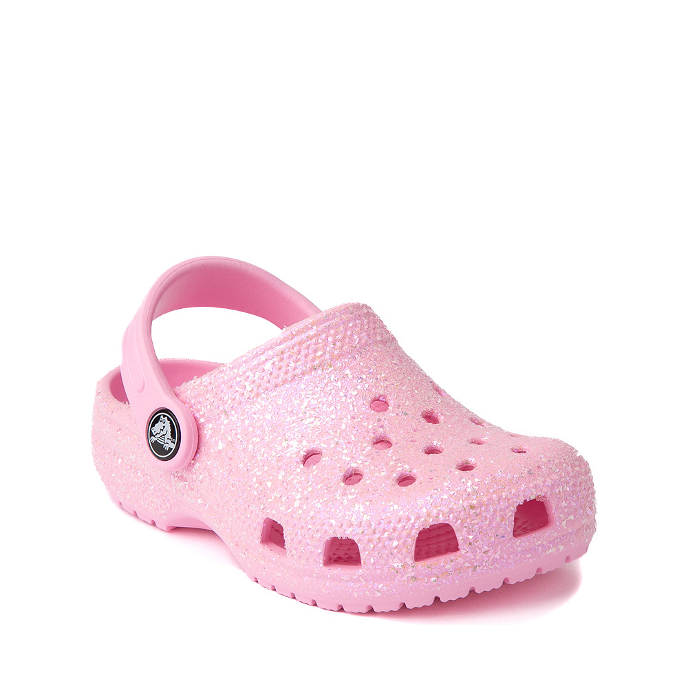 Crocs Classic Glitter Clog - Baby / Toddler - Flamingo Pink | Journeys