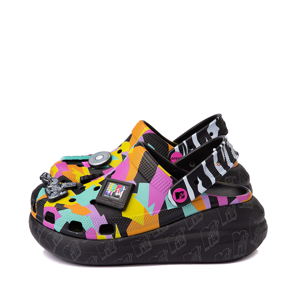 alternate view Crocs Classic Crush MTV Clog - Black / MulticolorALT1