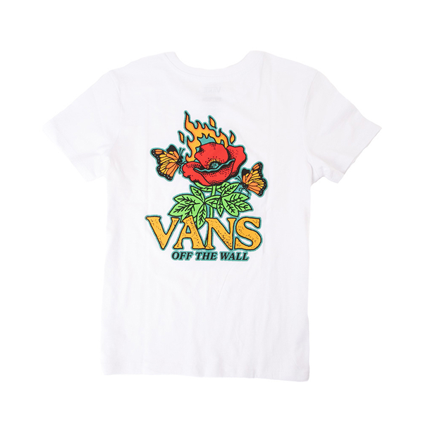 alternate view Womens Vans Butterfire Tee - WhiteALT2B