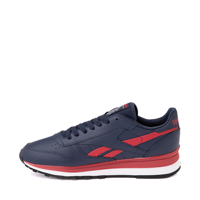 Alternate view of Mens Reebok Classic Leather Clip Athletic Shoe - Navy / Red