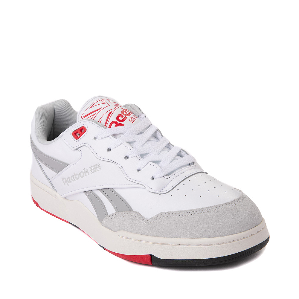 Mens Reebok BB4000 II Athletic Shoe - White / Gray / Red | Journeys