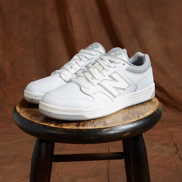 Main view of New Balance BB480 Athletic Shoe - White / Gray