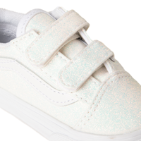 Glitter hotsell vans white