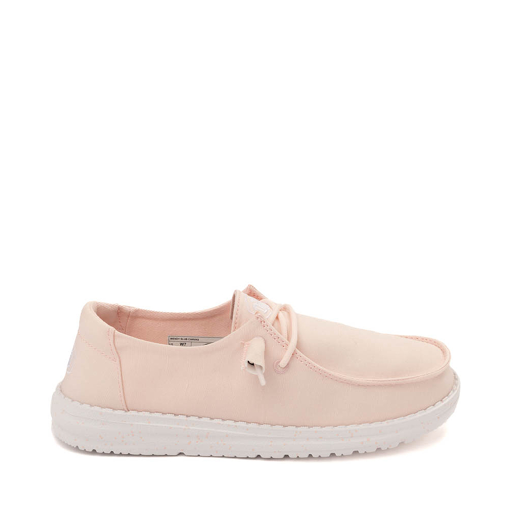 Womens HEYDUDE Wendy Slub Slip-On Casual Shoe - Pink