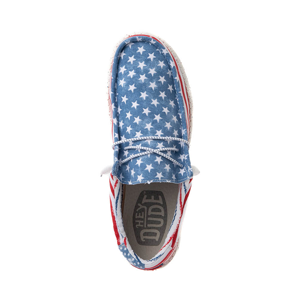 alternate view Mens Hey Dude Wally Casual Shoe - Stars and StripesALT2