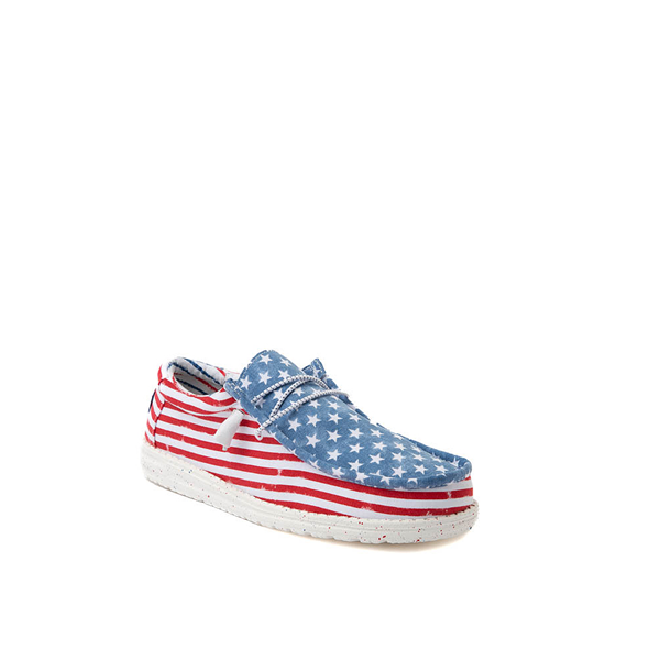 alternate view Mens Hey Dude Wally Casual Shoe - Stars and StripesALT5