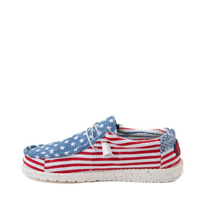 Alternate view of Mens Hey Dude Wally Casual Shoe - Stars and Stripes
