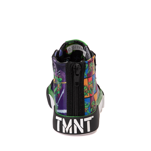 alternate view Ground Up Teenage Mutant Ninja Turtles Hi Sneaker -  Toddler - Black / MulticolorALT4