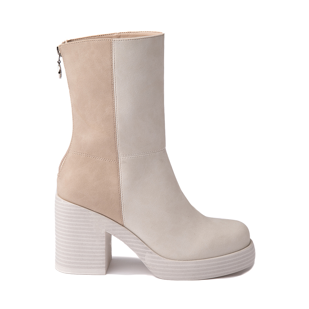 Womens Dirty Laundry Grooves Patch Boot - Bone