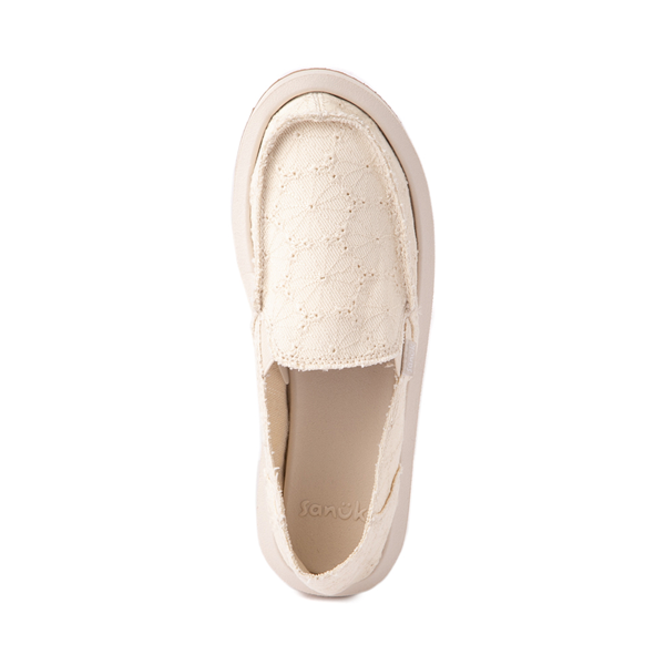alternate view Womens Sanuk Donna ST Daisy Lace Slip On Casual Shoe - WhiteALT2