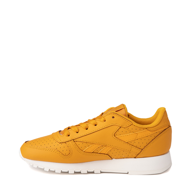 Alternate view of Womens Reebok Classic Leather Athletic Shoe - Bright Ochre / Chalk