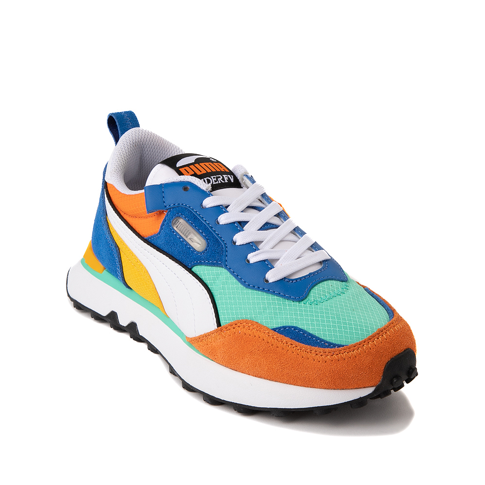 Puma Rider Future Vintage Athletic Shoe Little Kid Big Kid Biscay Green Vibrant Orange Journeys