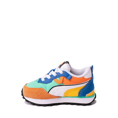 Alternate view of PUMA Rider Future Vintage Athletic Shoe - Baby / Toddler - Biscay Green / Vibrant Orange