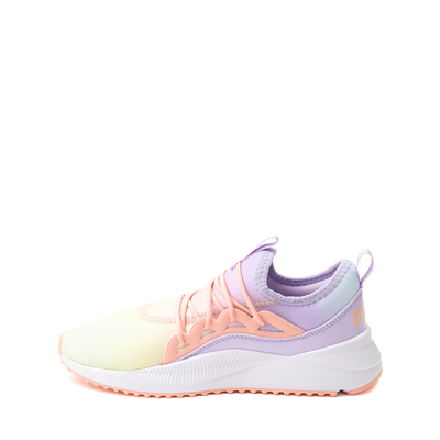 Alternate view of PUMA Pacer Future Allure Athletic Shoe - Little Kid / Big Kid - Yellow Pear / Light Lavender / Butterfly