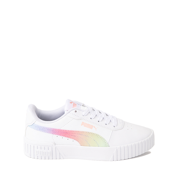 Main view of PUMA Carina Butterfly Athletic Shoe - Big Kid - White / Rainbow