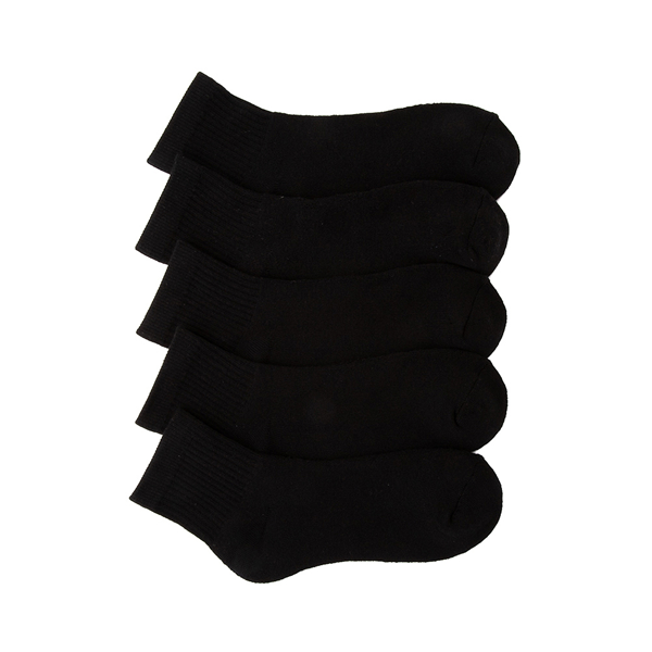 Main view of Womens Quarter Socks 5 Pack - Black