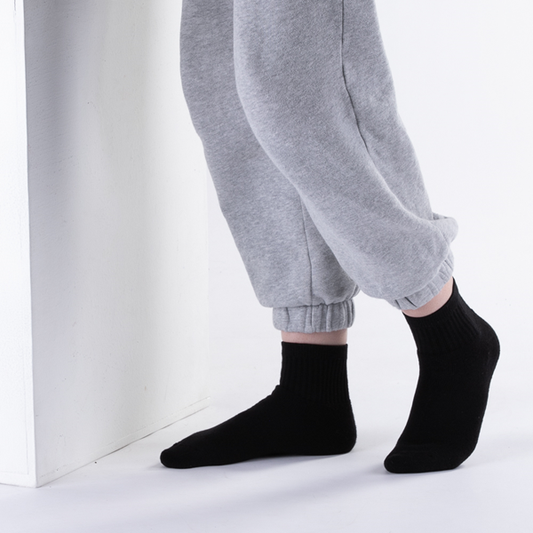 Womens Quarter Socks 5 Pack - Black