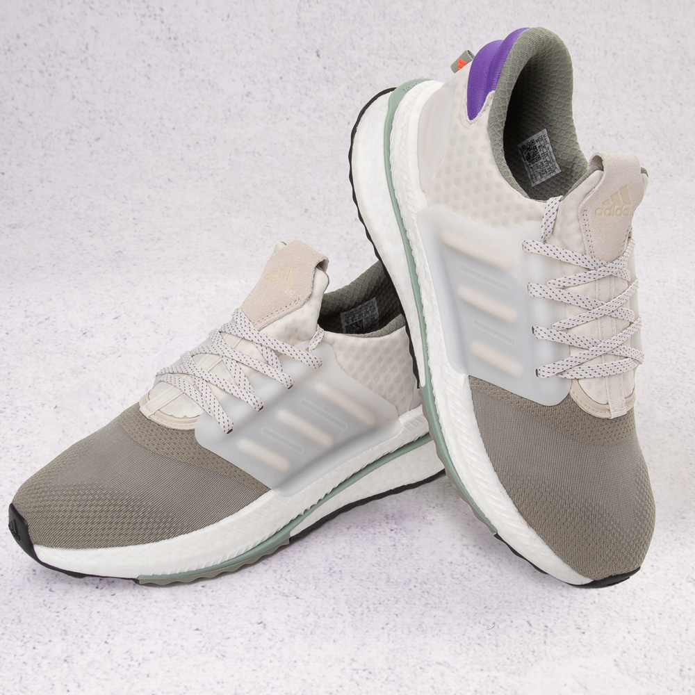Mens adidas X_PLR Boost Athletic Shoe - Silver Green / Aluminum / Purple Rush