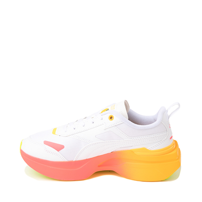 Alternate view of Womens PUMA Kosmo Rider Summer Squeeze Platform Athletic Shoe - White / Lime Squeeze