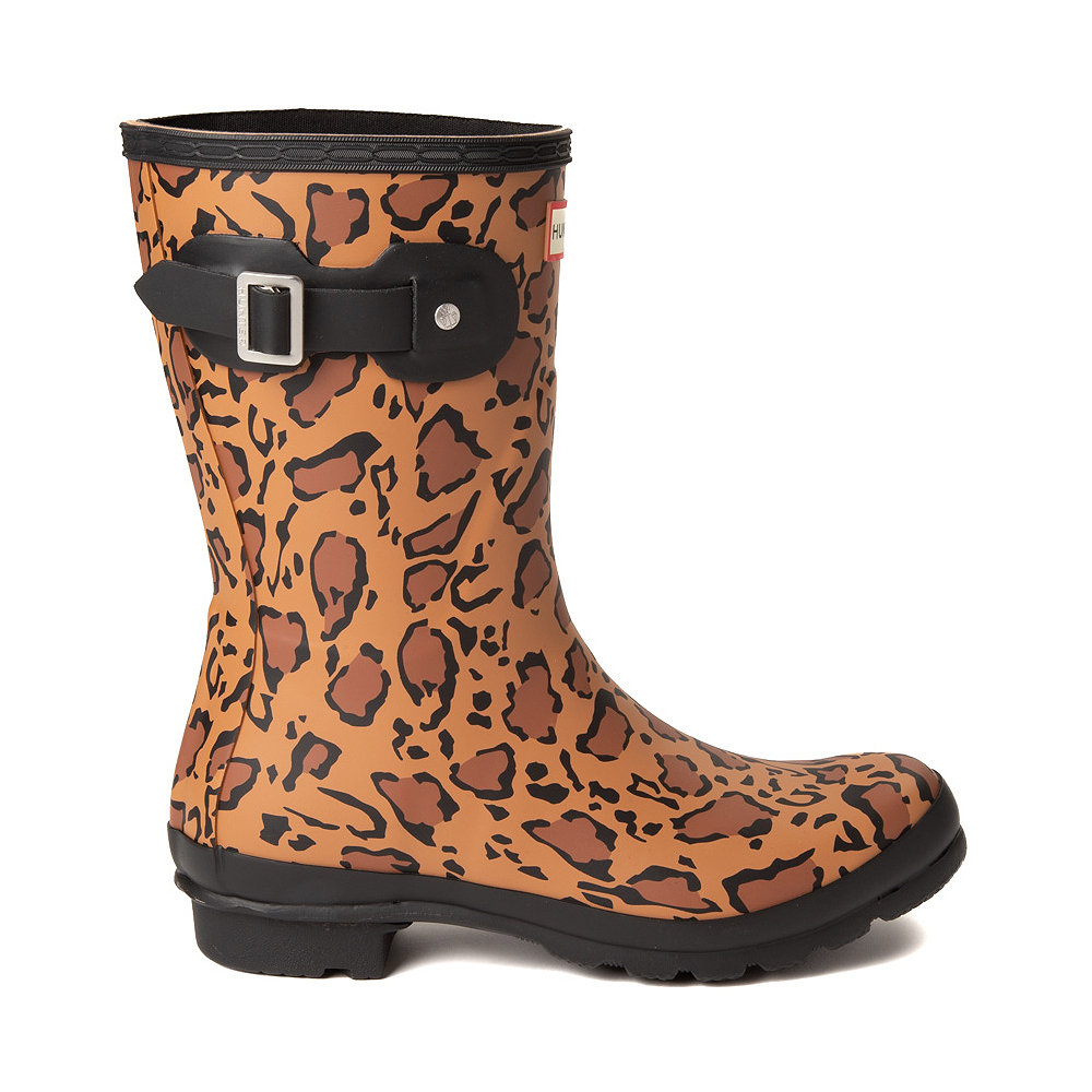 Womens Hunter Original Short Rain Boot - Leopard