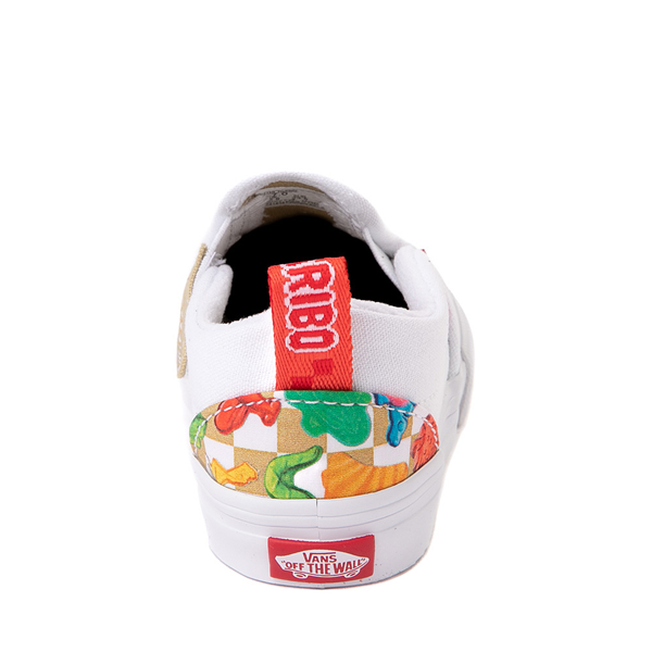 alternate view Vans x Haribo™ Slip-On Checkerboard Skate Shoe - Baby / Toddler - White / MulticolorALT4