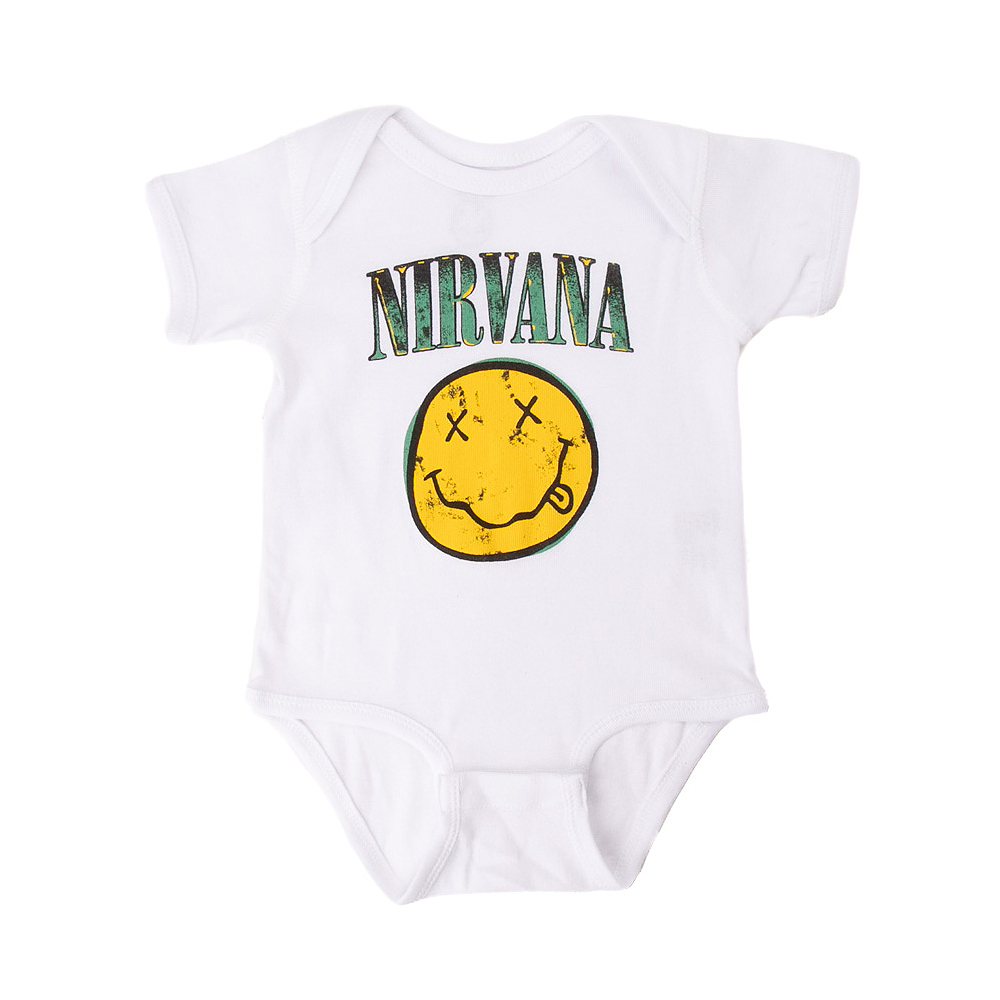 Nirvana Smile Snap Tee - Baby - White