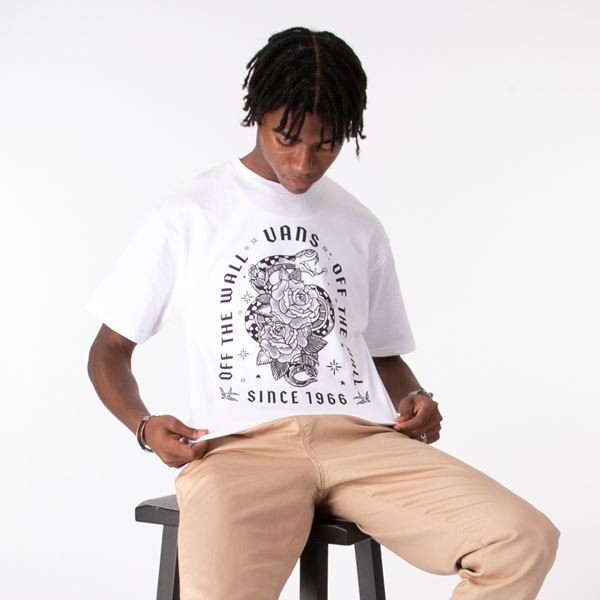 Main view of Mens Vans Ink Traditions Tee - White