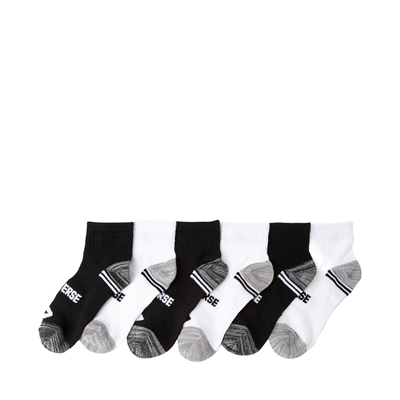 Alternate view of Converse Quarter Socks 6 Pack - Little Kid - White / Black
