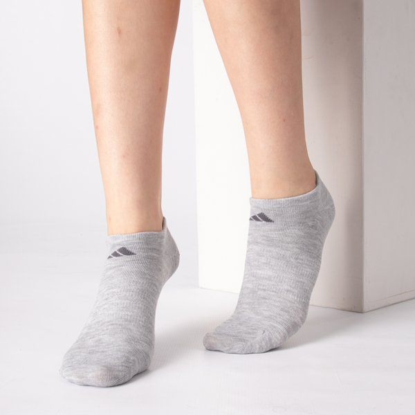 alternate view Womens adidas Superlite No-Show Socks 6 Pack - Black / Gray / WhiteALT1