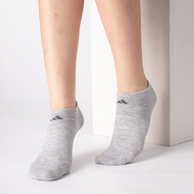 Alternate view of Womens adidas Superlite No-Show Socks 6 Pack - Black / Gray / White