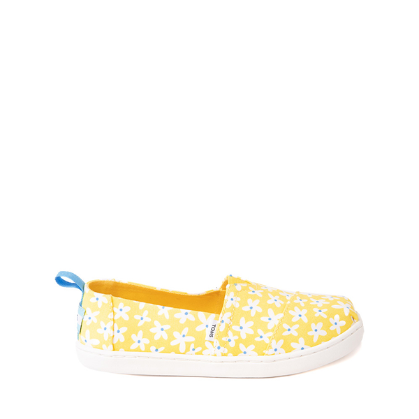Main view of TOMS Alpargata Slip On Casual Shoe - Little Kid / Big Kid - Yellow / Sun Daisies