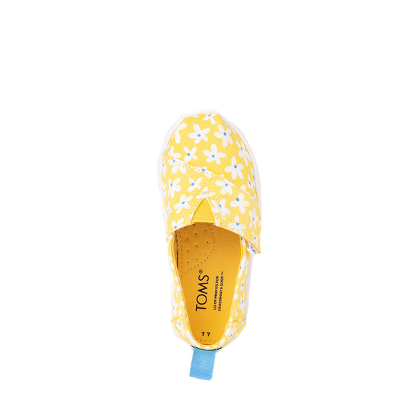 alternate view TOMS Classic Slip On Casual Shoe - Baby / Toddler / Little Kid - Yellow / Sun DaisiesALT2