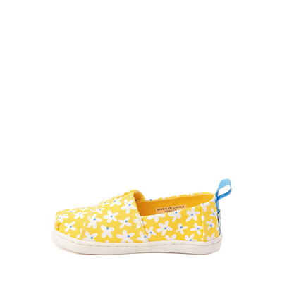 Alternate view of TOMS Classic Slip On Casual Shoe - Baby / Toddler / Little Kid - Yellow / Sun Daisies