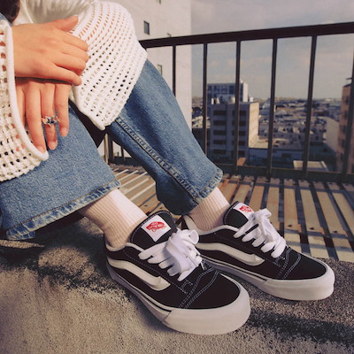 Vans Knu Skool Skate Shoe - Black / True White | Journeys