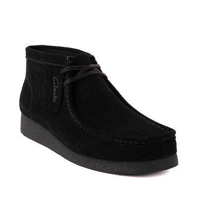 Mens Clarks Wallabee EVO Chukka Boot - Black | Journeys