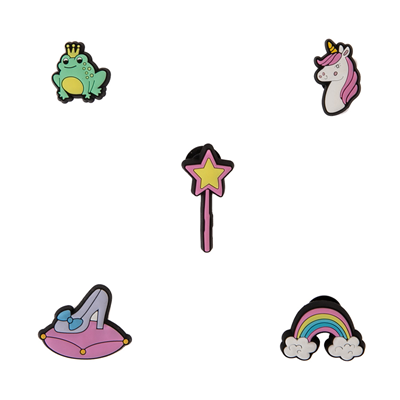 Alternate view of Crocs Jibbitz&trade; Girls Rule Shoe Charms 5 Pack - Multicolor