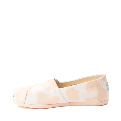 Alternate view of Womens TOMS Classic Slip On Casual Shoe - Light Peach Cow Print