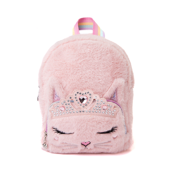 Main view of Fuzzy Kitty Mini Backpack - Pink