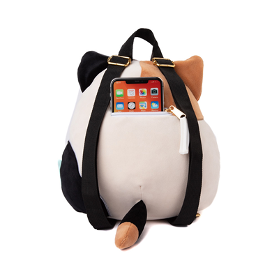 Alternate view of Squishmallows Cam The Cat Plush Backpack - Black / White / Tan