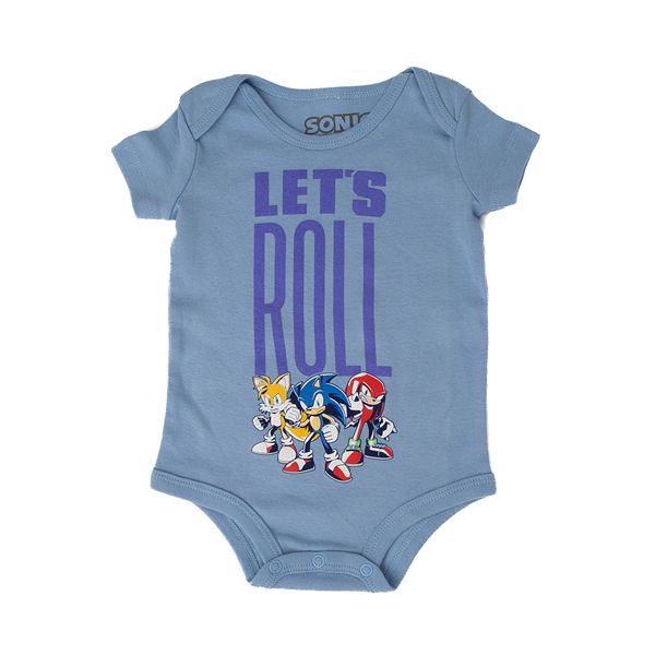 Main view of Sonic The Hedgehog&trade; Let's Roll Snap Tee - Baby - Sky