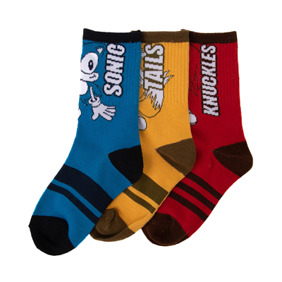 Alternate view of Sonic The Hedgehog&trade; Crew Socks 3 Pack - Little Kid - Blue / Yellow / Red