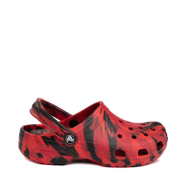 Main view of Crocs Classic Clog - Marbled Red / Black