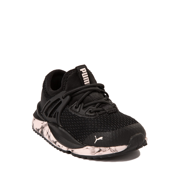 alternate view PUMA Pacer Future Marble Athletic Shoe - Baby / Toddler - Black / Chalk PinkALT5